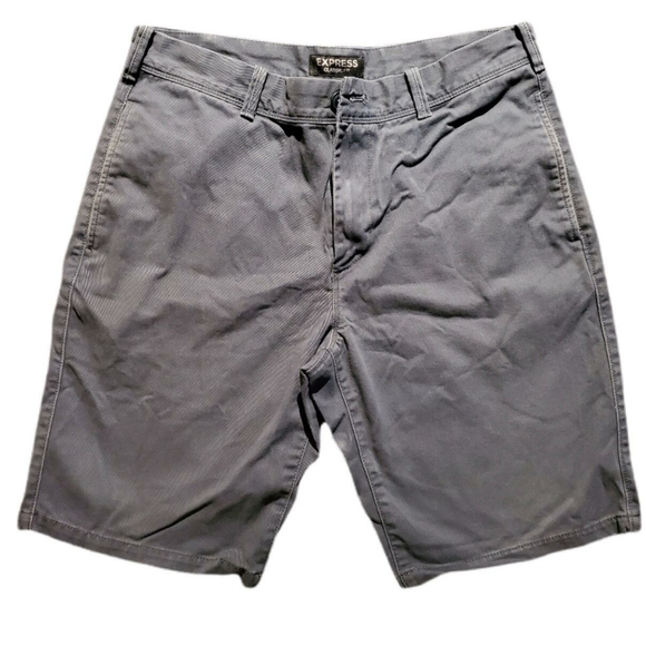 Express Flat Front Shorts (Navy) - Picture 1 of 5